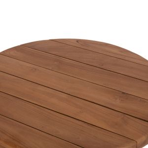Помощна маса кръгла Kolin HM6650 тиково дърво в естествен цвят Φ65X65HCM.