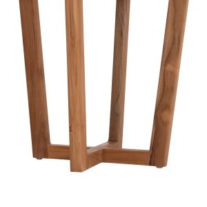 Помощна маса кръгла Kolin HM6650 тиково дърво в естествен цвят Φ65X65HCM.
