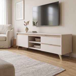 ТВ шкаф Belka крем с дъб 155x45x53.6см