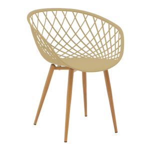 Трапезна маса Faragio със столове Ezra cappuccino черна с естествен нюанс 120x75x75см Комплект от 5 части