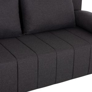 Троен разтегателен диван KEND HM3313.01, сива дамаска 188x85x82H см