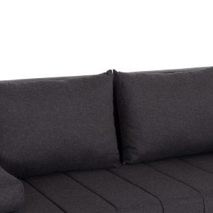 Троен разтегателен диван KEND HM3313.01, сива дамаска 188x85x82H см