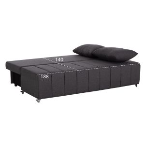 Троен разтегателен диван KEND HM3313.01, сива дамаска 188x85x82H см
