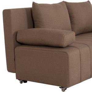 Троен разтегателен диван KEND HM3313.04, светлокафява дамаска 188x85x82H см