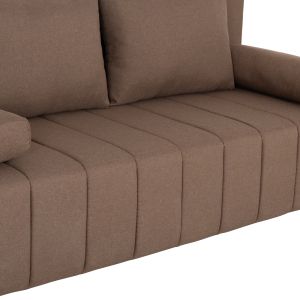 Троен разтегателен диван KEND HM3313.04, светлокафява дамаска 188x85x82H см