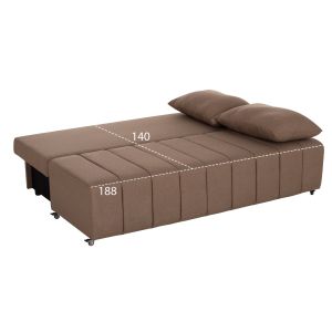 Троен разтегателен диван KEND HM3313.04, светлокафява дамаска 188x85x82H см
