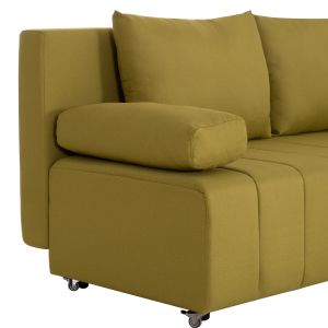 Троен разтегателен диван KEND HM3313.07, светлозелена дамаска 188x85x82H см