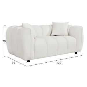 Холова гарнитура (двойка и тройка диван) LYKKE HM10812.02, дамаска в цвят екрю