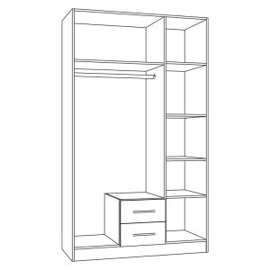 Гардероб Prime 3K2FO 18 Artisan Color 120X54X205СМ