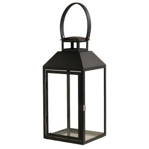 Гланцов метален фенер цвят антрацит 17x17x40 см