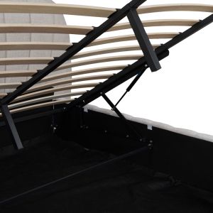 Двойно легло Leblank бежов плат с място за съхранение 160x200см
