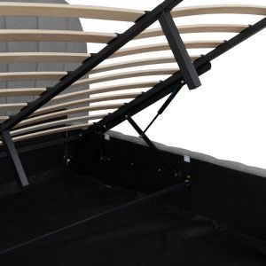 Двойно легло Leblank сив плат с място за съхранение 160x200см