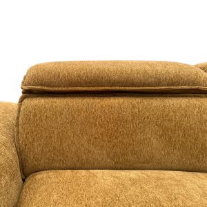 Десен ъглов разтегателен диван Lemance camel плат 255x168x82см