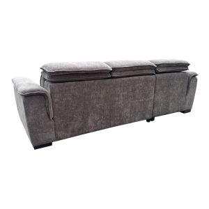 Десен ъглов разтегателен диван Lemance сив плат 255x168x82см