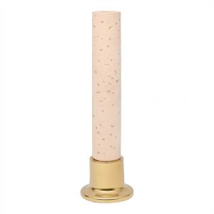 Керамичен свещник FL138103 златисто-бежов 11X40СМ