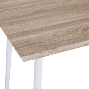 Комплект маса и столове 5 части Paloma HM11389 Бял-sonama Mdf плот