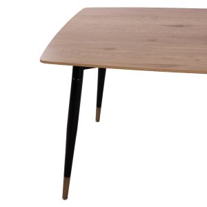 Комплект за трапезария 5 части Jolie HM12123.01 Mdf плот в естествен дървесен цвят - кипарисово зелено кадифе