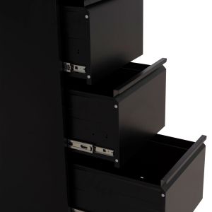 Комплект от 2 части офис шкафове Sider HM10995.01 черен метал