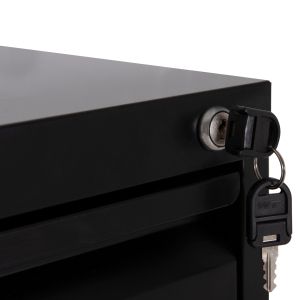 Комплект от 2 части офис шкафове Sider HM10995.01 черен метал
