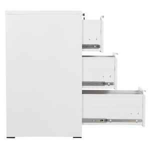 Комплект от 2 части офис шкафове Sider HM10995.02 бял метал