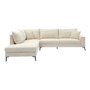 Ляв ъглов диван Zenqua бежов плат 291x233x90см