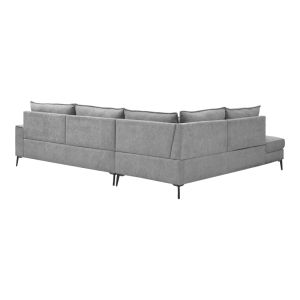 Ляв ъглов диван Zenqua сив плат 291x233x90см