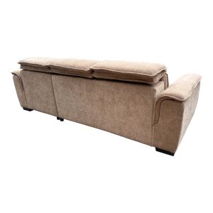 Ляв ъглов разтегателен диван Lemance бежов плат 255x168x82см