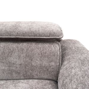 Ляв ъглов разтегателен диван Lemance сив плат 255x168x82см