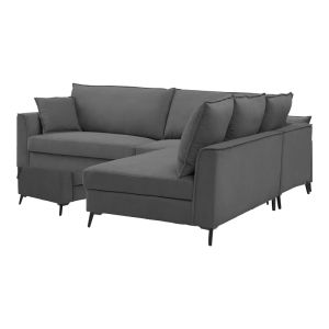 Обръщащ се ъглов диван Almy антрацит плат 271x219x91см