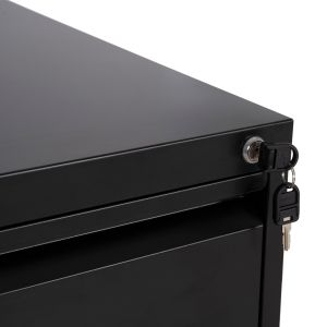 Офис шкаф Sider HM6636.01 черен метал 45.5X62X103.5ВСМ.