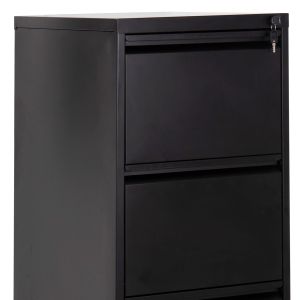 Офис шкаф Sider HM6637.01 черен метал 45.5X62X134ВСМ.