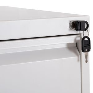Офис шкаф Sider HM6637.02 бял метал 45.5X62X134ВСМ.