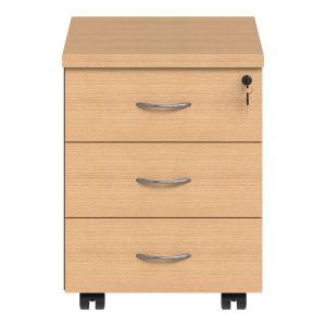 Офис шкаф с чекмеджета на колела Fesialo естествено-антрацит 39x47x52.5см