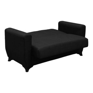 Разтегателен диван Modesto с място за съхранение, антрацит, плат, 155x84x83 см