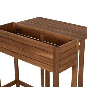 Рамка за саксия - сгъваема маса Floris HM6535 акациево дърво в натурален цвят 65X80X78ВСМ.