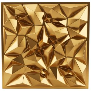 Релефен 3D стенен панел 50x50 см златен PVC