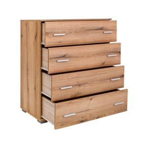 Скрин с чекмеджета New Imperium 4F, цвят дъб, 90X44X106 см
