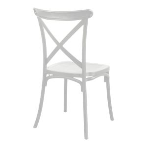 Стол Crossie от полипропилен, бял, 43x53x88 см