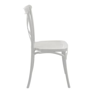 Стол Crossie от полипропилен, бял, 43x53x88 см