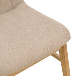 Стол Dalby бежов плат сонома каучуково дърво 50x45x85.5см