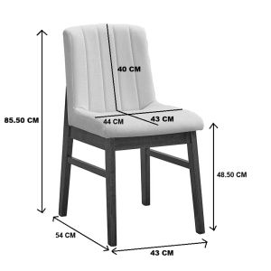 Стол Dalby бежов плат сонома каучуково дърво 50x45x85.5см