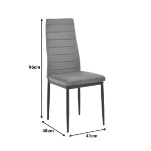 Стол Parker cappuccino PU с черен метален крак 41x48x96см