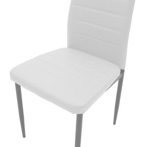 Стол Parker бял PU с антрацитен метален крак 41x48x96см