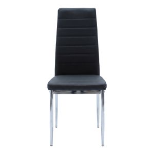 Стол Parker черен PU с хромирани крака 41x48x96см