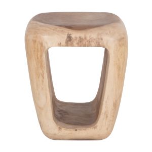 Табуретка Dens HM18451, дървесина Suar, натурален цвят, размери 38X34X48ВСМ.