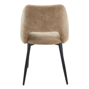 Трапезен стол Lamett HM18447.03 сив плат с метални черни крака 51X58X82 вис.см.