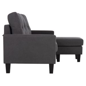 Ъглов диван с обръщаш се ъгъл Meggy HM3297.11 сив плат 184.5X75-129X86ВСМ.