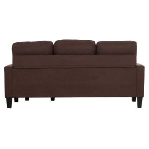Ъглов диван с обръщаш се ъгъл Meggy HM3297.12 кафяв плат 184.5X129X86ВСМ.