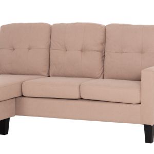 Ъглов диван с обръщаш се ъгъл Meggy HM3297.13 бежов плат 184.5X75-129X86ВСМ.