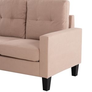 Ъглов диван с обръщаш се ъгъл Meggy HM3297.13 бежов плат 184.5X75-129X86ВСМ.